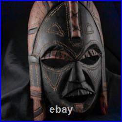 Handcraft Ghana Tribal Wood Vintage Head Sculpture