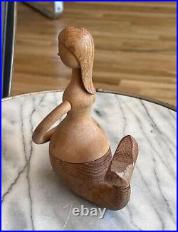 Hans Bolling Denmark Vtg Danish Torben Orskov Wood Figure Sculpture Mcm Bojesen