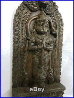 Hanuman Temple Wall Panel Statue Monkey God Sculpture Hindu God Vintage Figurine