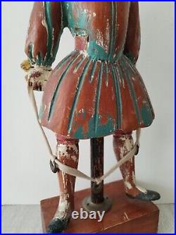 Harlequin, wooden sculpture, vintage, beautiful. Large