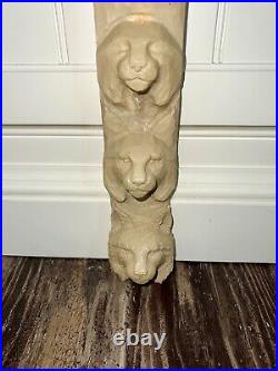 Harold H. L. Enlow Resin Wood Carvings Lot Of 4, Debbe Edward's, Vintage Rare