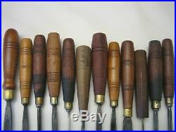 Henry Taylor Vtg Set of 12 Wood Carving Chisels / Gouges Sharpened Good Cond