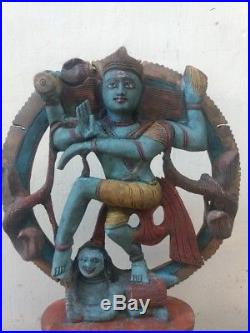 Hindu Dancing God Shiva Natraj Vintage Temple Sculpture Nataraj Siva Statue Rare
