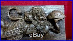 Hindu God Hanuman Ji Panel Vintage Statue Wall Hanging Sculpture Figurine Rare
