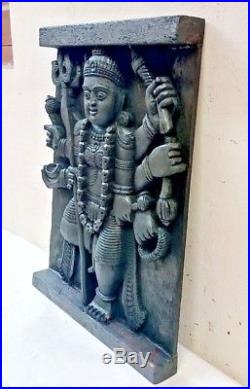 Hindu Goddess Durga Kali Devi Temple Vintage Wall Panel sculpture Statue panel