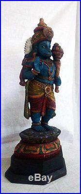 Hindu Temple God Hanuman Sculpture Statue Idol Vintage Figurine Garuda Murti