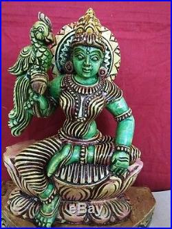 Hindu Temple Meenakshi Amman Devi Statue Vintage Avatar Parvati Sculpture Rare