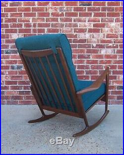 Ib Kofod-Larsen Selig sculptural Danish rocking chair rocker vintage 60's rare