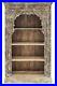 Indian Handmade Antique Hand Carving Distress Rustic Wooden Book Case Book Rack