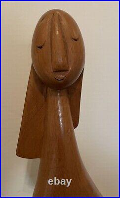 J G Casas 19 Vintage Wood Sculpture Carving Modernism Abstract