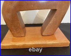 J G Casas 19 Vintage Wood Sculpture Carving Modernism Abstract