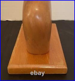 J G Casas 19 Vintage Wood Sculpture Carving Modernism Abstract