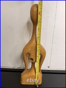 J G Casas Vintage Wood Sculpture Carving Modernism Abstract MID Century Modern