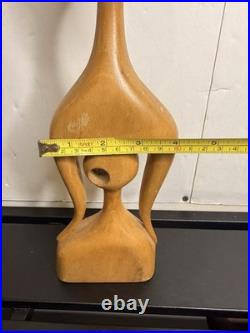 J G Casas Vintage Wood Sculpture Carving Modernism Abstract MID Century Modern