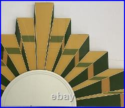 J Mitchell Rare Vintage Postmodernism Geometric Deco Sunburst Painting Sculpture