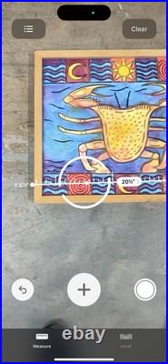 JUBILEE SQUARES Mardi Gras Vtg Frame Wood Hand Made Carved Crab Tony Krysinsky