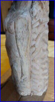 Jamaican Love Unity Totem Blue Mahoe Wood Carving By Eric Williams 13 Vintage