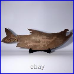Japanese Vintage Wooden Carving of Salmon Ornate Sculpture WO414