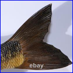 Japanese Vintage Wooden Carving of Salmon Ornate Sculpture WO414