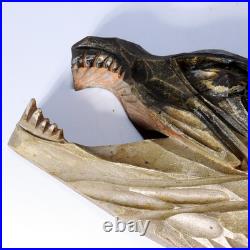 Japanese Vintage Wooden Carving of Salmon Ornate Sculpture WO414