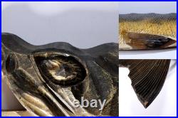 Japanese Vintage Wooden Carving of Salmon Ornate Sculpture WO414