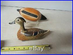 Jim Slack Pair miniature Woodduck Wood Carving Duck Decoys