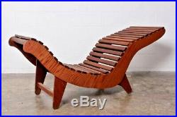 Klaus Grabe Vtg Mid Century Danish Modern Wood C5 Sculptural Chaise Lounge Chair