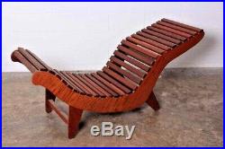 Klaus Grabe Vtg Mid Century Danish Modern Wood C5 Sculptural Chaise Lounge Chair