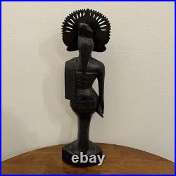 LARGE 25 Vintage Wood Carved Balinese Bali Janger Dancer Woman Sculpture Statue