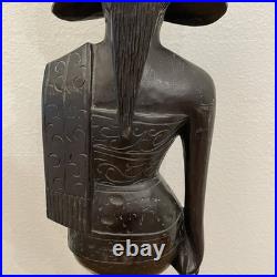 LARGE 25 Vintage Wood Carved Balinese Bali Janger Dancer Woman Sculpture Statue