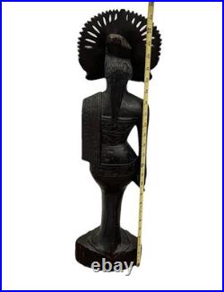 LARGE 25 Vintage Wood Carved Balinese Bali Janger Dancer Woman Sculpture Statue