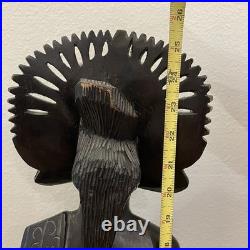LARGE 25 Vintage Wood Carved Balinese Bali Janger Dancer Woman Sculpture Statue