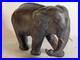Large 19 ELEPHANT Hand carved textured Solid WOOD Sculpture Vintage folk art