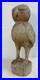 Large Antique hand carved solid wood Folk Art owl sculpture statue figure