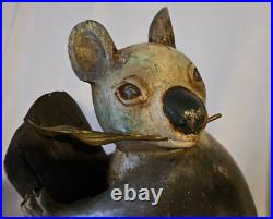 Large Koala Wood & Metal Sculpture Made in Italy 17 in Tall- Vintage