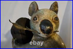 Large Koala Wood & Metal Sculpture Made in Italy 17 in Tall- Vintage