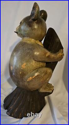 Large Koala Wood & Metal Sculpture Made in Italy 17 in Tall- Vintage