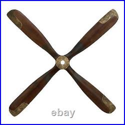 Large Vintage Airplane Propeller Rustic Wall Art Sculpture Wood withMetal Accents