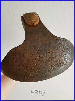 Large Vintage Engraved Hand Forged Adze Wood Carving Tool Rare! Nr. 17