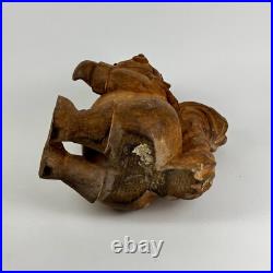 Large Vintage Hand Carved Wood Squirrel Mascot Sculpture, Early 20th Century