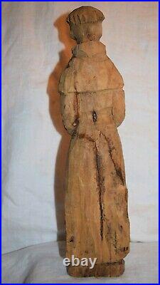 Large Vintage Hand-crafted San Pasqual Wooden Santo (saint) From Santa Fe