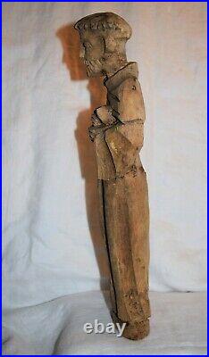 Large Vintage Hand-crafted San Pasqual Wooden Santo (saint) From Santa Fe