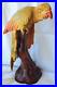 Large Vintage Mid-century Modern Parrot Macaw Bird Hand Carved Wood Sculpture