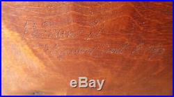 Large Vintage Po Shun Leong 1991 Exotic Wood Landscape Art Box Tulipwood Signed