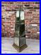 Large Vintage Style Antiqued Mirrored Obelisk Sculpture Wood Base Decorative