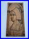 Large Wood Sculpture Portrait After Holbein Vintage Signed Carving Iconic 27