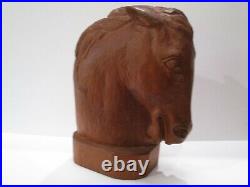 Large Wpa Style Wood Carving Large Big Horse Head Modernism Vintage Antique