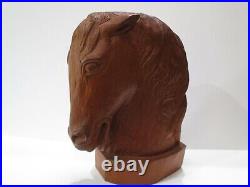 Large Wpa Style Wood Carving Large Big Horse Head Modernism Vintage Antique