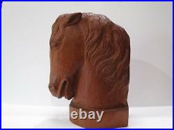 Large Wpa Style Wood Carving Large Big Horse Head Modernism Vintage Antique