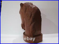 Large Wpa Style Wood Carving Large Big Horse Head Modernism Vintage Antique